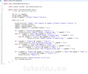 programacion en java: piedra papel tijeras