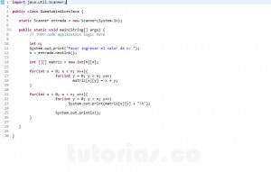 proramacion en java: matriz suma subindices