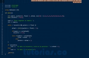 programacion en C++: busqueda binaria