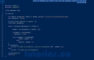 programacion en turbo C: busqueda binaria