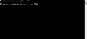 resultado ejecucion programa: el siguiente numero par a un valor