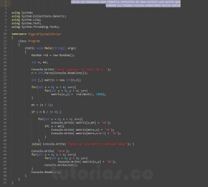 programacion en c#: figura flecha inferior