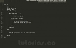 programacion en pseudocodigo: figura flecha superior