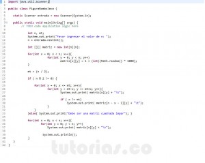 programacion en java: figura rombo