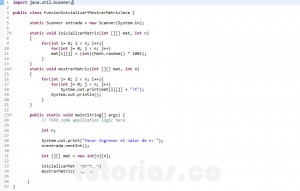 programacion en java: funcion inicializar y mostrar matriz