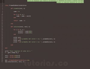 programacion en ruby: promedio de varios vectores