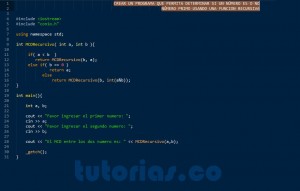 programacion en c++: maximo comun divisor recursivo