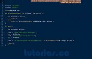 programacion en C++: division recursiva