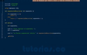 programacion en C++: exponencial recursiva