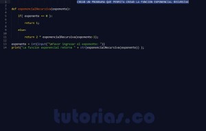 programacion en python: exponencial recursiva