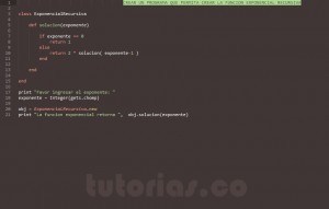 programacion en ruby: exponencial recursiva