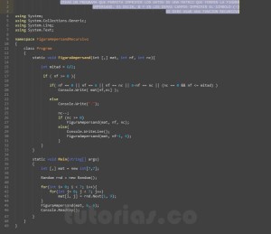 programacion en c#: figura ampersand recursivo