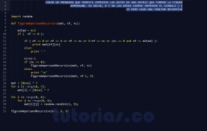 programacion en python: figura ampersand recursivo