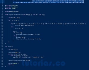 programacion en turbo C: figura carta recursivo