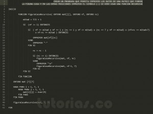 programacion en pseudocodigo: figura casa recursivo