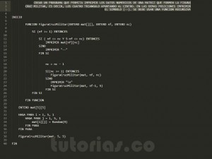 programacion en pseudocodigo: figura cruz militar recursivo