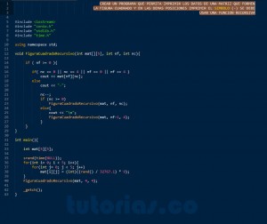 programacion en c++: figura cuadrado recursivo