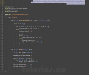 programacion en c#: figura cuadrado recursivo