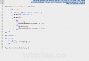 programacion en matLab: figura cuadrado recursivo