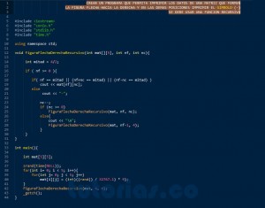 programacion en c++: figura flecha hacia la derecha recursivo
