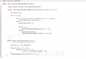 programacion en java: figura flecha hacia la derecha recursivo
