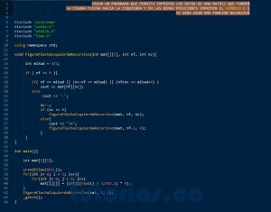 programacion en c++: figura flecha izquierda recursivo