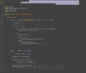 programacion en c#: figura flecha izquierda recursivo