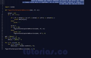 programacion en python: figura flecha izquierda recursivo