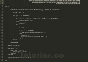 programacion en pseudocodigo: figura infinito recursivo