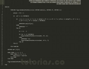programacion en pseudocodigo: figura simbolo paz recursivo