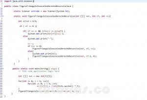 programacion en java: figura triangulo isosceles derecho recursivo