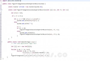 programacion en java: figura triangulo isosceles superior recursivo