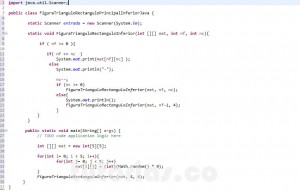 programacion en java: figura triangulo rectangulo principal inferior