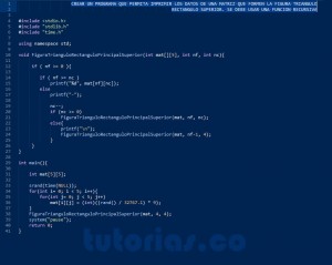 programacion en turbo C: figura triangulo rectangulo principal superior