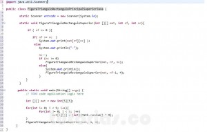 programacion en java: figura triangulo rectangulo principal superior