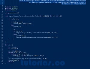 programacion en turbo C: figura triangulo rectangulo secundario inferior recursivo