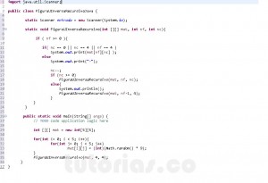 programacion en java: figura u invertida recursivo
