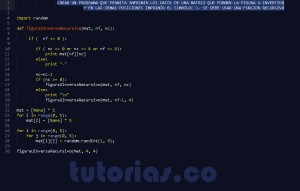 programacion en python: figura u invertida recursivo