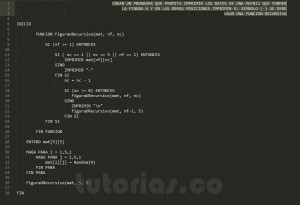 programacion en pseudocodigo: figura u recursivo