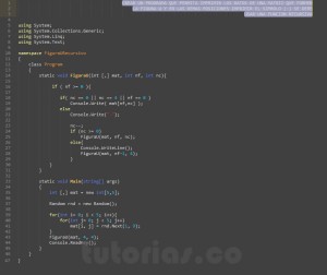 programacion en c#: figura u recursivo