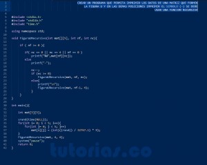 programacion en turbo C: figura u recursivo