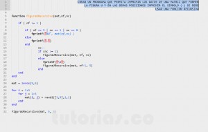 programacion en matlab: figura u recursivo