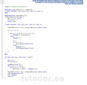 programacion en Objective C: figura u recursivo