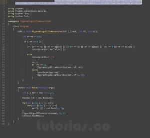 programacion en c#: figura virgulilla recursivo
