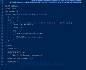 programacion en turbo C: figura virgulilla recursivo