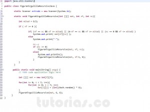programacion en java: figura virgulilla recursivo