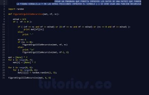 programacion en python: figura virgulilla recursivo