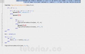 programacion en matlab; figura z invertida recursivo