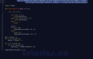 programacion en python: figura z recursivo