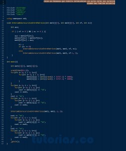 programacion en C++: intercambio recursivo entre dos matrices
